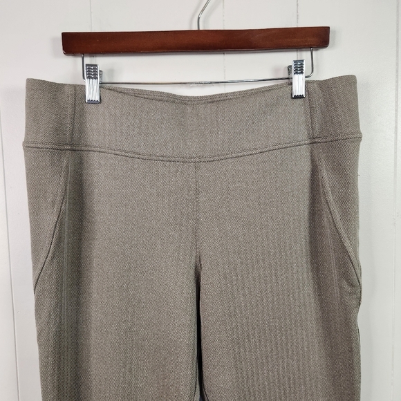 Athleta Delancey Herringbone Tight Light Asphalt Size XL Beige Leggings Active - Picture 6 of 12